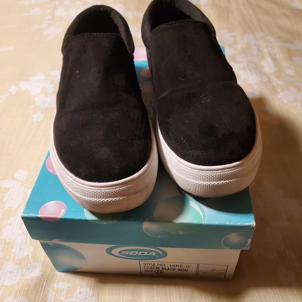 Black slip on shoes